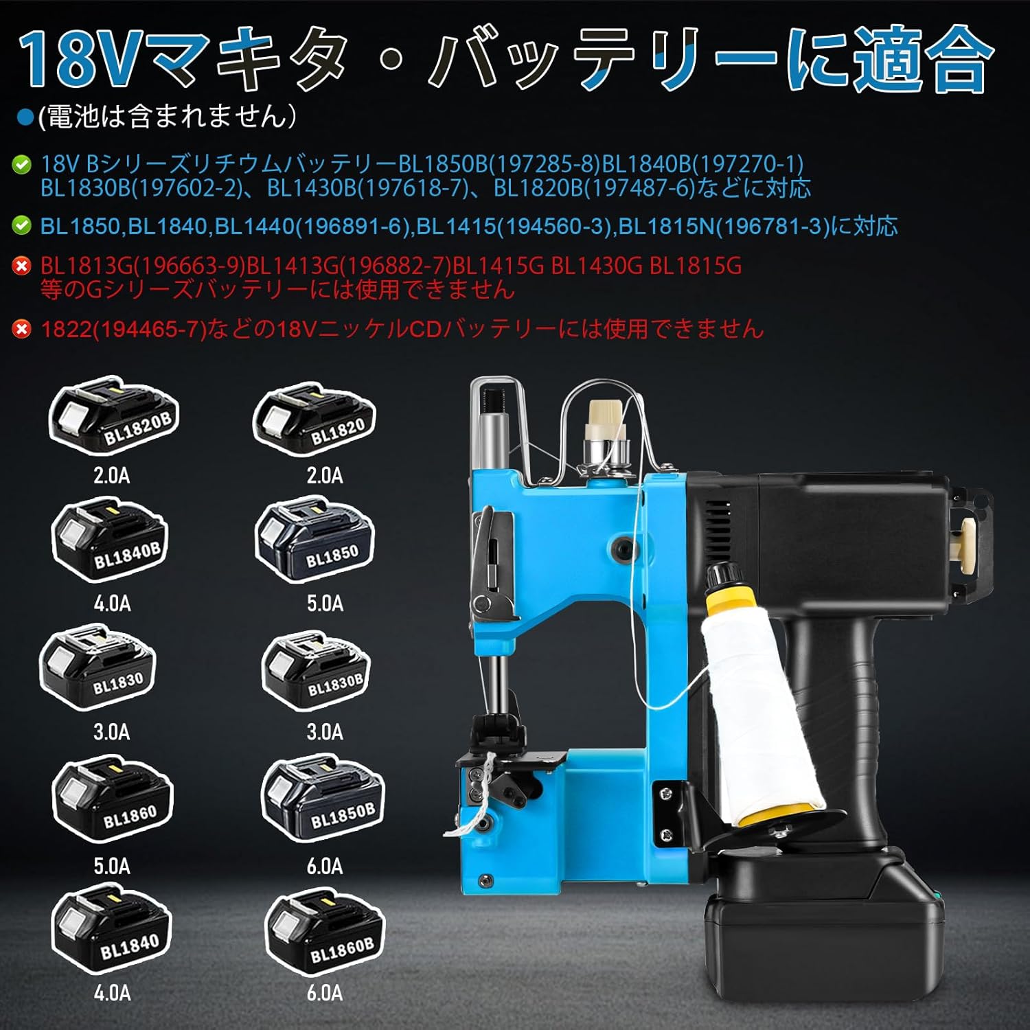 【 専用品 】 ポータブル袋口縫ミシン、自動割線機能付き 、袋口ミシン